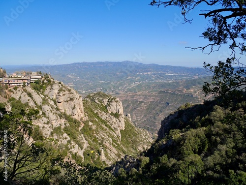 Montserrat View Point , the Santa Maria de Montserrat Abbey, Montserrat, Monistrol de Montserrat, Barcelona, Spain photo
