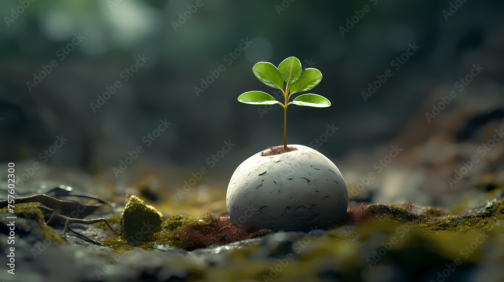 Save the Earth, small plants sprout from the forest Save the Earth, small plants sprout from the forest