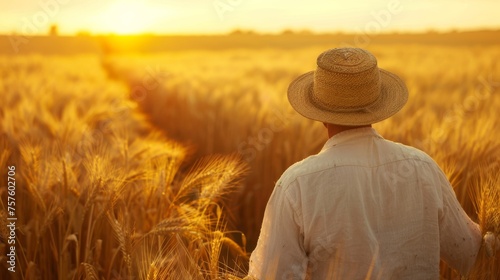a man in a field with grain © Сергей Безрученко
