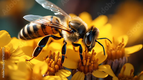 Macro photo of bee