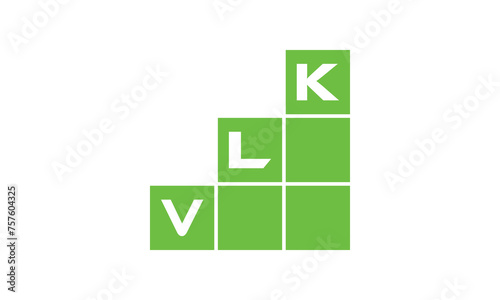 VLK initial letter financial logo design vector template. economics, growth, meter, range, profit, loan, graph, finance, benefits, economic, increase, arrow up, grade, grew up, topper, company, scale