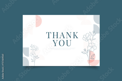 thank you crad template deisgn with abstract background
