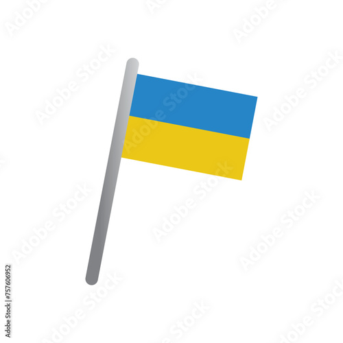 Ukraine flag icon vector
