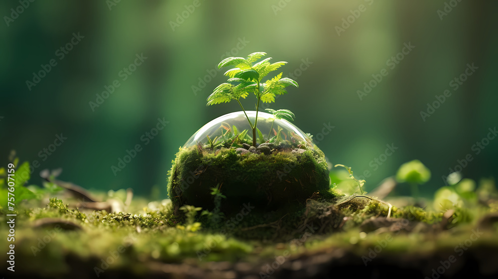 a naturally growing sapling a naturally growing sapling