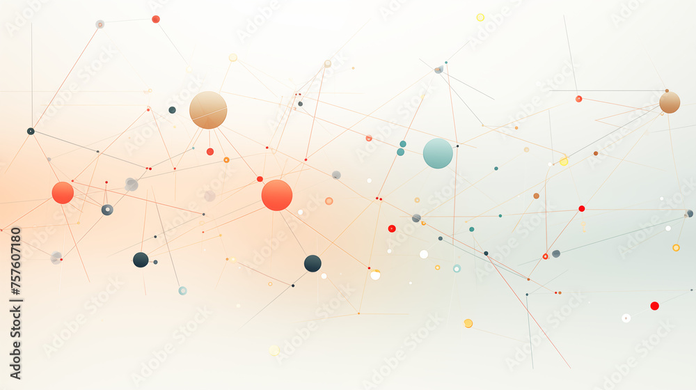 Abstract Network Connections in Warm Tones Abstract Network Connections in Warm Tones
