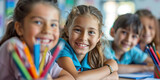 Children smiling at school