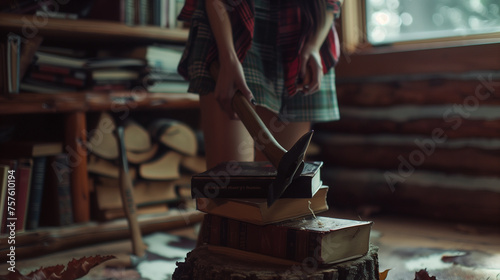 Splitting Books with an Axe, Conceptual Imagery in a Home Setting