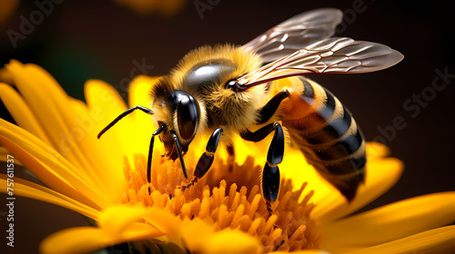 Close-up capture of a bee