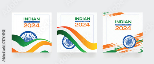 India election 2024. Vote for India, election concept, Background, banner, card, poster, layout. Background vector illustration.