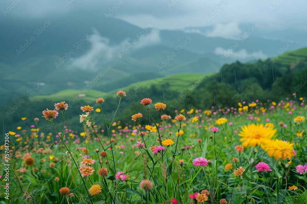meadow with flowers