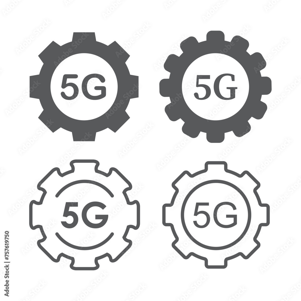 5g network setting icon design, isolated on white background, vector illustration 5g network setting icon design, isolated on white background, vector illustration