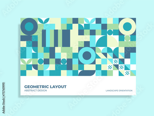 Abstract banner template with minimalist design