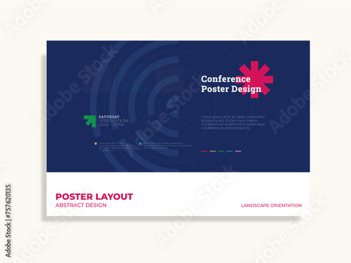 Abstract banner template with minimalist design