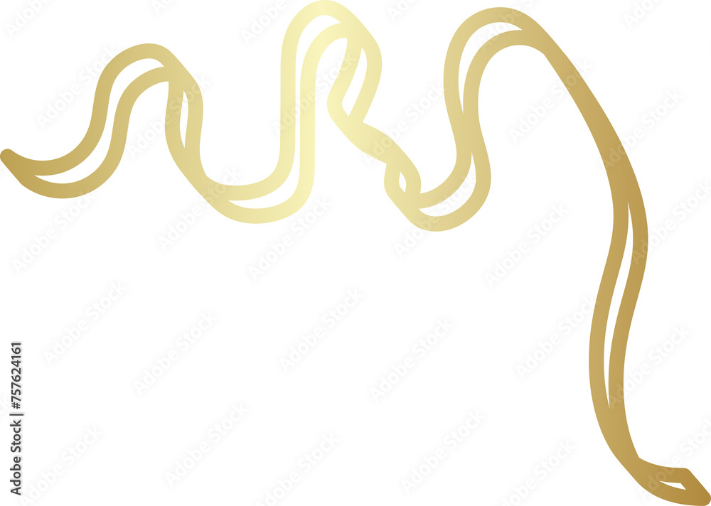 Gold ribbon line. Element for design Gold ribbon line. Element for design