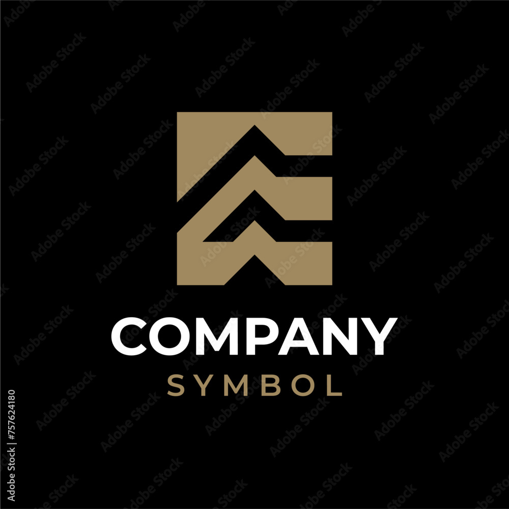 Fototapeta premium Creative initial monogram letter e logo template