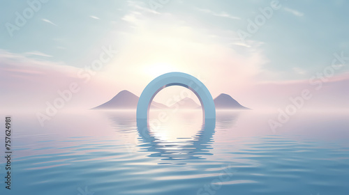 Abstract large arch, advertising concept