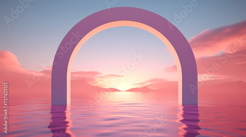 Abstract large arch  advertising concept