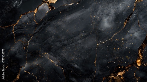 Black gold marble texture background pattern with high resolution. High resolution photo. Luxury background for design. photo