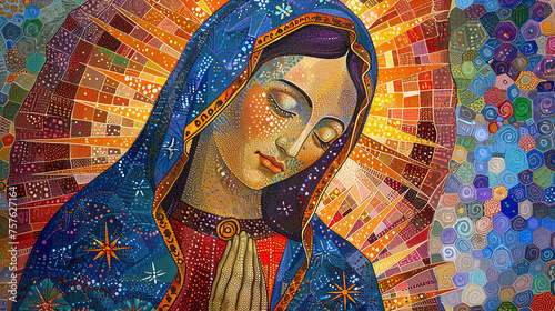 
Pontilhismo de Nossa senhora de Guadalupe  photo