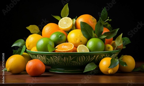 Variety of citrus fruit including lemons, lines, grapefruits and oranges.