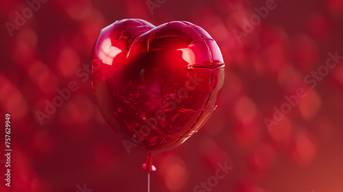 red wine glass with heart