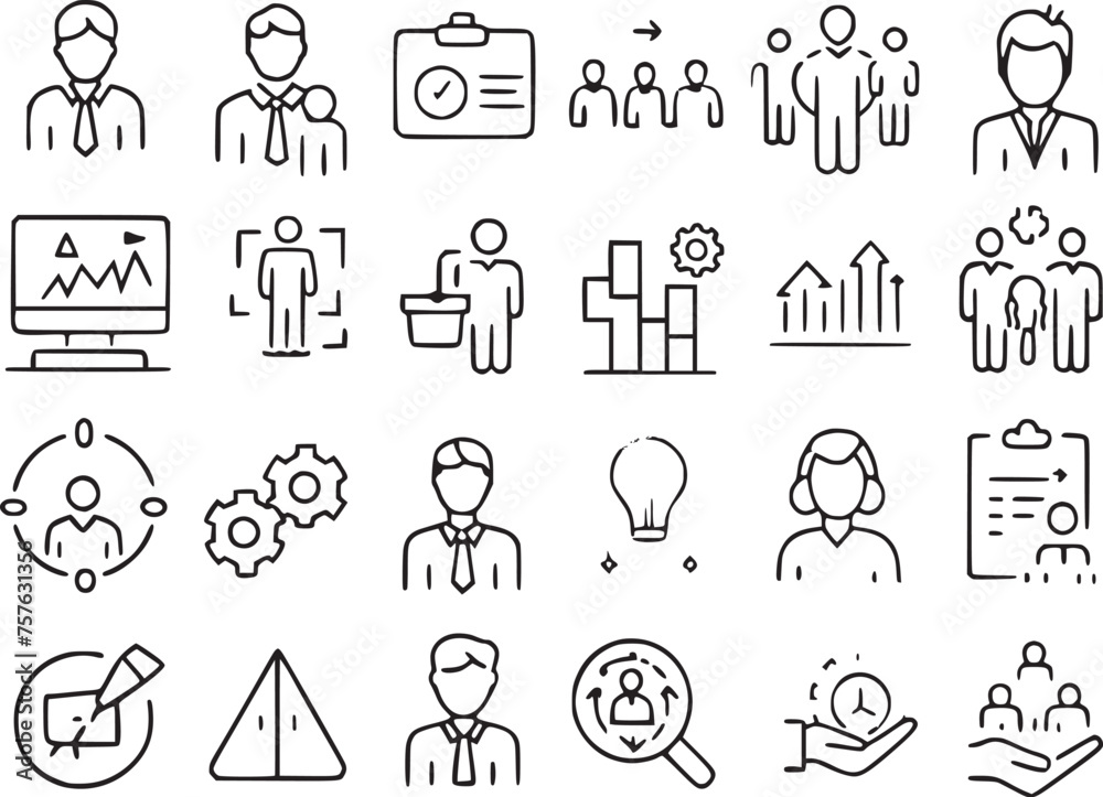 Growth Vector icons set. Career business, progress, people, coaching, training vector collections. Growth Vector icons set. Career business, progress, people, coaching, training vector collections.