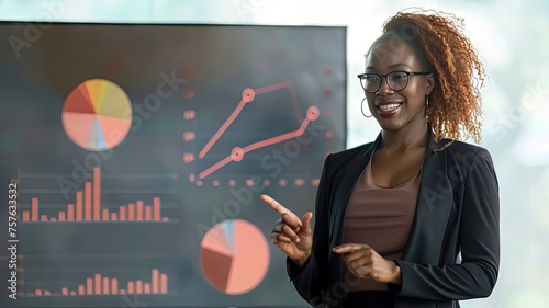 Businesswoman giving a presentation