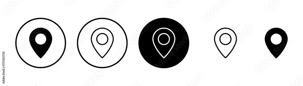 Pin icon vector isolated on white background. Location icon. Map pointer icon. Point. Locator. Address Pin icon vector isolated on white background. Location icon. Map pointer icon. Point. Locator. Address