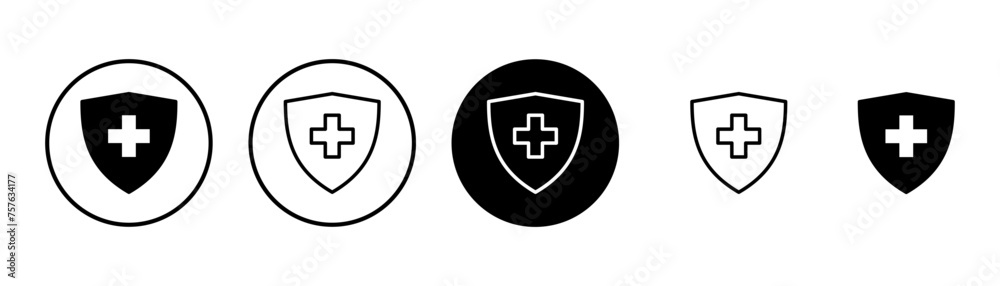 Health insurance icon vector isolated on white background. Insurance health document icon Health insurance icon vector isolated on white background. Insurance health document icon