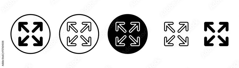 Fullscreen Icon vector isolated on white background. Expand to full screen icon. Fullscreen sign icon. Arrows symbol Fullscreen Icon vector isolated on white background. Expand to full screen icon. Fullscreen sign icon. Arrows symbol