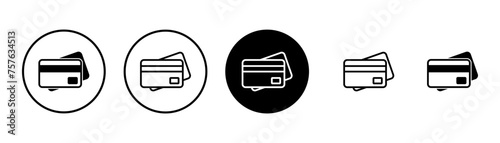 Credit card icon vector isolated on white background. Credit card payment icon vector