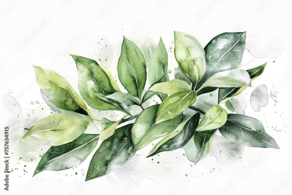 A highly detailed watercolor clipart illustration of a garden hoe displayed on an absolutely white background
