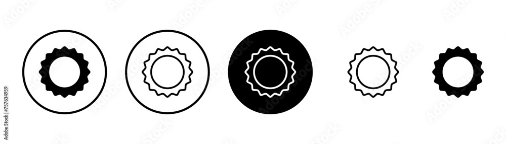 Badge icon vector isolated on white background. Awards icon. Achieve. Stamp