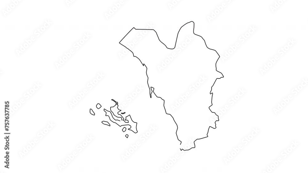 animated sketch of a map of Jazan in Saudi Arabia animated sketch of a map of Jazan in Saudi Arabia