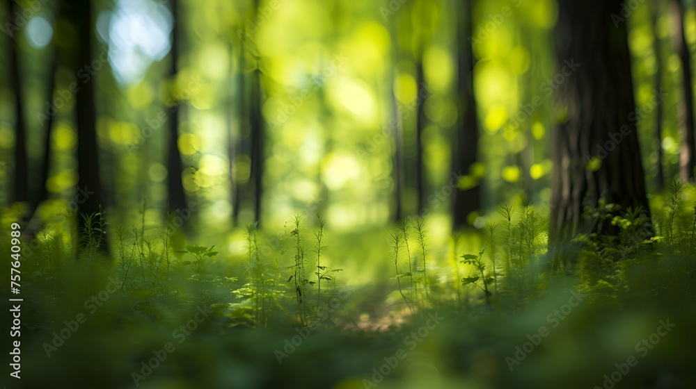 Fototapeta premium Blurred Forest Environment with Blurred Background, Blurred Shot, forest, environment, blurred