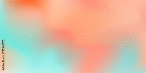 Pastel peach orange and teal blue colors vibrant mesh gradient background. Abstract soft trendy y2k digital watercolor for ui design, banner, poster, technology business concept photo