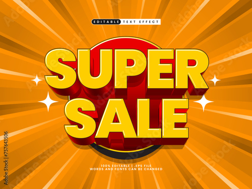 super sale editable text effect
