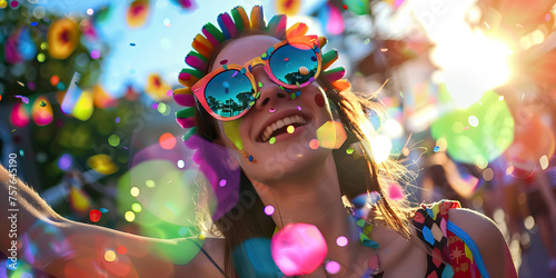 Festival Fun in the Sun: Dancing to Live Music, Indulging in Delicious Food, and Admiring Colorful Art Installations in a Lively Outdoor Atmosphere.