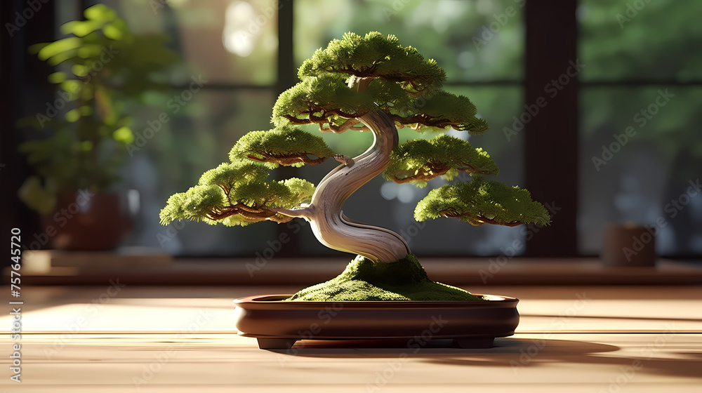 bonsai plant on table bonsai plant on table