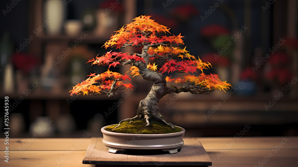bonsai plant on table bonsai plant on table