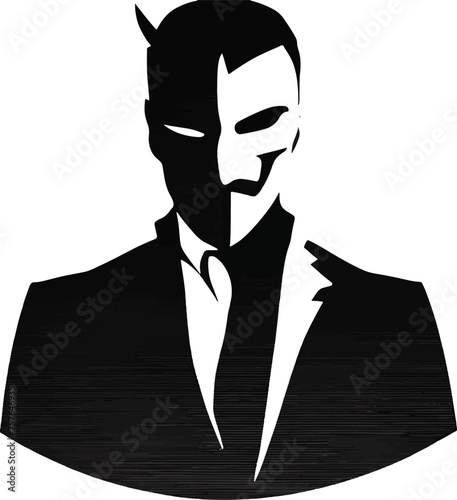 Hacker Icon, Vector Symbol Illustration. Esport vector logo hacker, hacker icon, hacker head, vector, sticker . Vector flat or cartoon illustration 