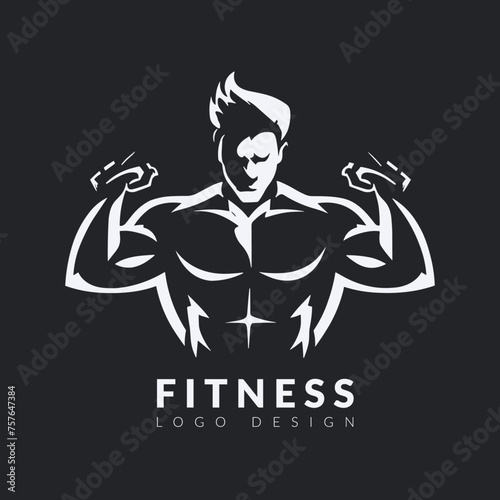 Gym fitness logo vector, Generative Ai