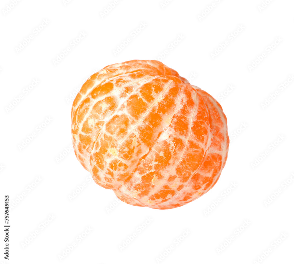 Peeled fresh ripe tangerine isolated on white Peeled fresh ripe tangerine isolated on white