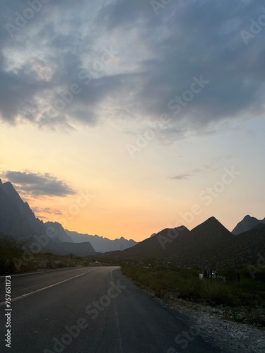 sunset in the mountains