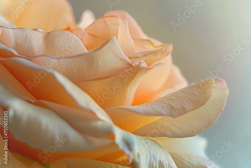 The delicate petals of a blooming rose