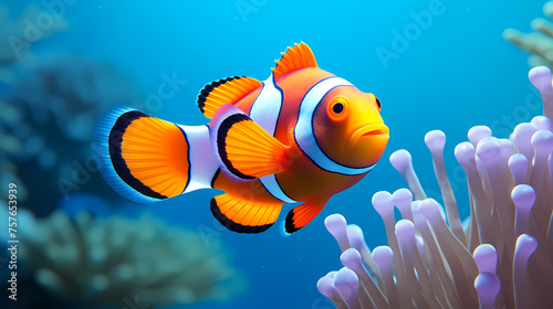 clownfish on coral reef © xuan