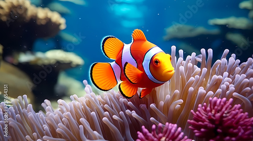 clownfish on coral reef