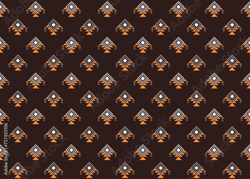 Geometric ethnic seamless pattern traditional Design forDesign for background, fabric, carpet, textiles, pillows, clothes, wrapping, labels, packaging, wallpaper, notepads, vector 