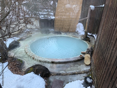 hotsprings  in the snowview photo