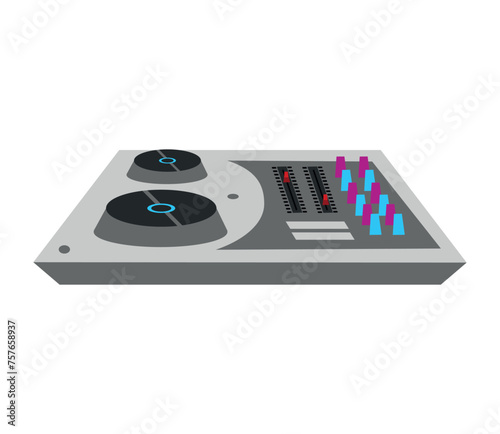 dj music turntable isolated